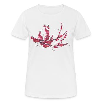 sakura - Women's Breathable T-Shirt - white - Front - AI Model Female 172 dark (172cm)