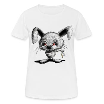 Halloween Rabbit I Horror Rabbit I Bad Rabbit - Women's Breathable T-Shirt - white - Front - AI Model Female 172 dark (172cm)