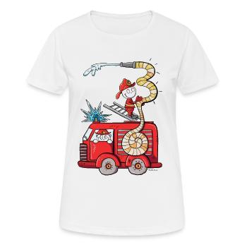 I am a three years fire brigade 3rd birthday boy - Women's Breathable T-Shirt - white - Front - AI Model Female 172 dark (172cm)