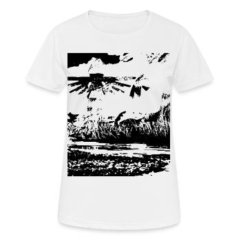 Angelus Fantasy Black Art Design - T-shirt respirant Femme - blanc - Devant - AI Model Female 172 dark (172cm)