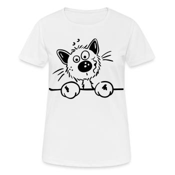 Mignon Chat - T-shirt respirant Femme - blanc - Devant - AI Model Female 172 dark (172cm)