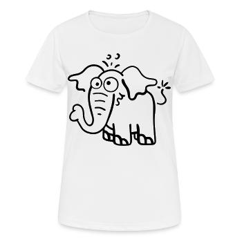 Knuffiger Elefant - Frauen T-Shirt atmungsaktiv - Weiß - Vorne - AI Model Female 172 dark (172cm)