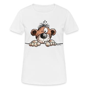 Lustiger Affe - Frauen T-Shirt atmungsaktiv - Weiß - Vorne - AI Model Female 172 dark (172cm)