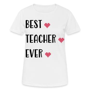 Enseignant - T-shirt respirant Femme - blanc - Devant - AI Model Female 172 dark (172cm)