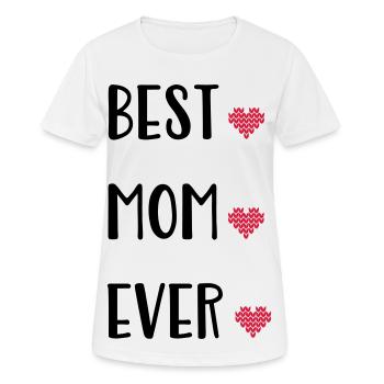 Mutter - Frauen T-Shirt atmungsaktiv - Weiß - Vorne - AI Model Female 172 dark (172cm)