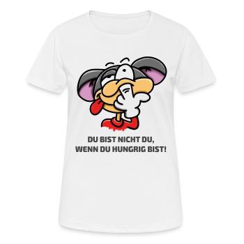 Popeln - Nase bohren - Frauen T-Shirt atmungsaktiv - Weiß - Vorne - AI Model Female 172 dark (172cm)