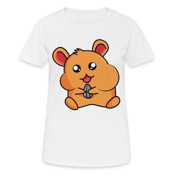 Hamster sur hamster - design - T-shirt respirant Femme - blanc - Devant - AI Model Female 172 dark (172cm)