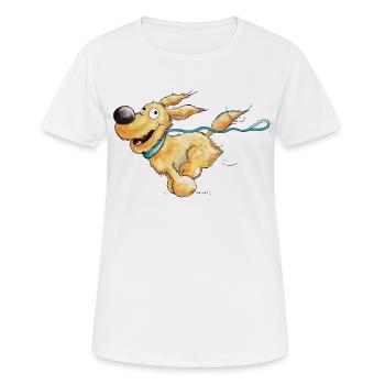 Chien courant - T-shirt respirant Femme - blanc - Devant - AI Model Female 172 dark (172cm)