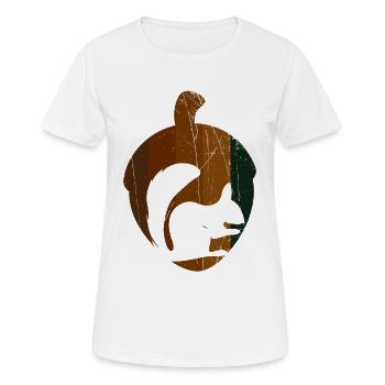Noisette écureuil - design - T-shirt respirant Femme - blanc - Devant - AI Model Female 172 dark (172cm)