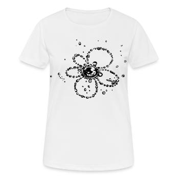 Water splash, Blume aus Wassertropfen - Frauen T-Shirt atmungsaktiv - Weiß - Vorne - AI Model Female 172 dark (172cm)