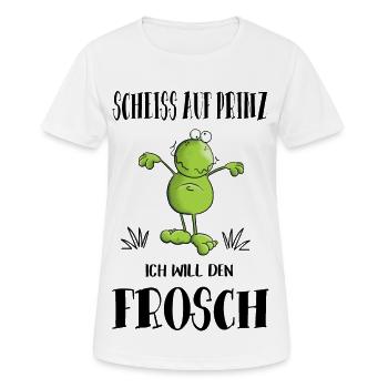 Scheiss auf Prinz - Frauen T-Shirt atmungsaktiv - Weiß - Vorne - AI Model Female 172 dark (172cm)