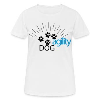 agility - Frauen T-Shirt atmungsaktiv - Weiß - Vorne - AI Model Female 172 dark (172cm)