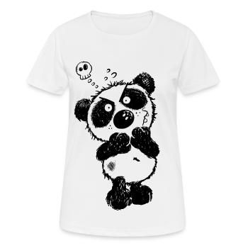 Grummeliger Panda - Frauen T-Shirt atmungsaktiv - Weiß - Vorne - AI Model Female 172 dark (172cm)