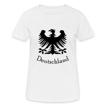 Bundesadler Deutschland - Frauen T-Shirt atmungsaktiv - Weiß - Vorne - AI Model Female 172 dark (172cm)