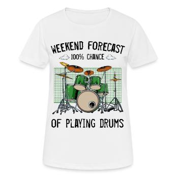 Style BD de batterie verte - T-shirt respirant Femme - blanc - Devant - AI Model Female 172 dark (172cm)