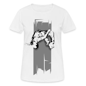Parkour Salto Freerunning Symbole Icône graphique Logo - T-shirt respirant Femme - blanc - Devant - AI Model Female 172 dark (172cm)