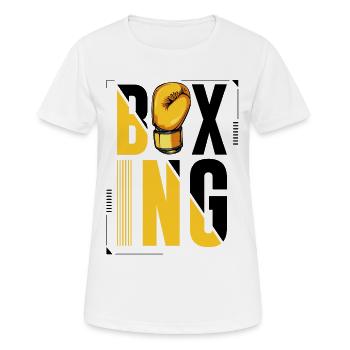 Boxing Boxer Boxing Glove Logo - Women's Breathable T-Shirt - white - Front - AI Model Female 172 dark (172cm)
