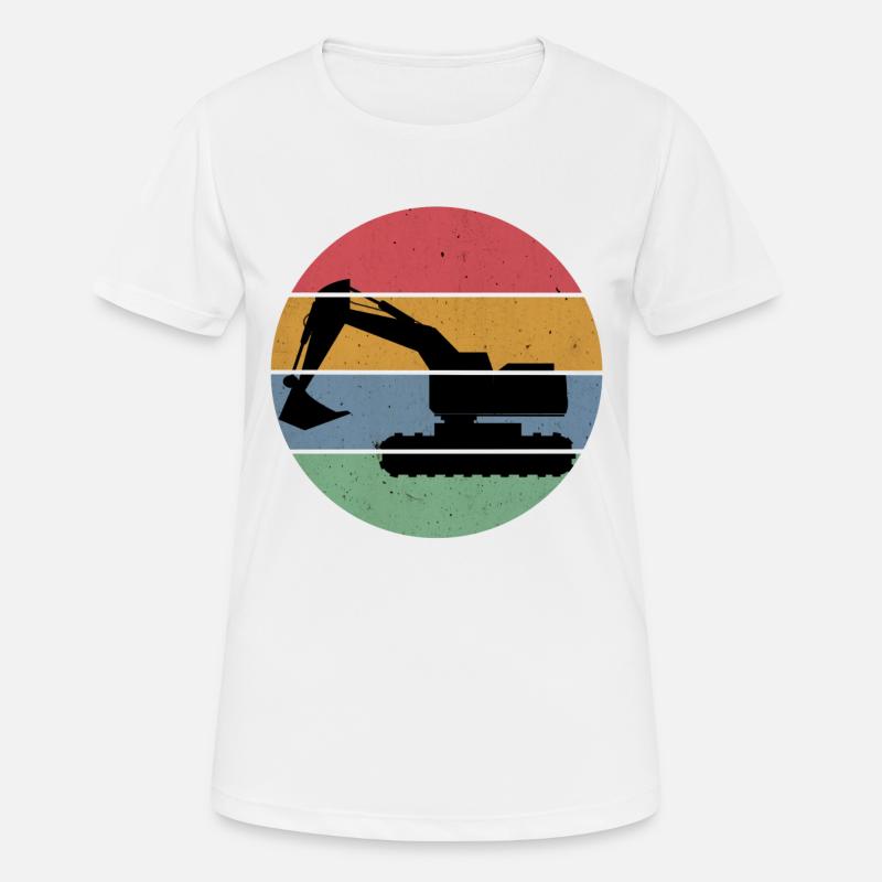 Bagger - Frauen T-Shirt atmungsaktiv - Weiß