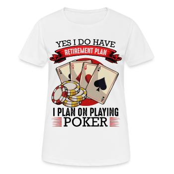 Cartes et jetons du plan de retraite - T-shirt respirant Femme - blanc - Devant - AI Model Female 172 dark (172cm)