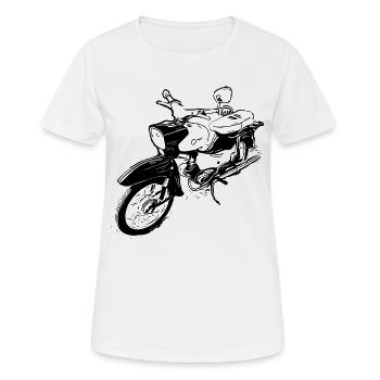 Simson Star - Frauen T-Shirt atmungsaktiv - Weiß - Vorne - AI Model Female 172 dark (172cm)