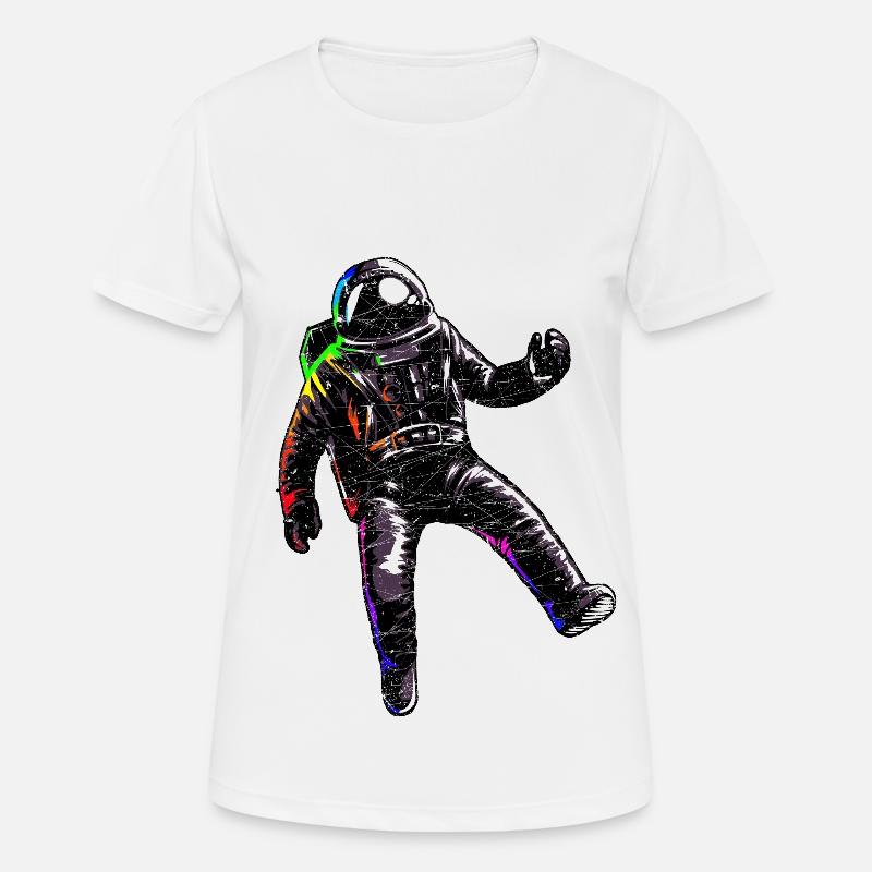 Astronaut floats in space - Women's Breathable T-Shirt - white