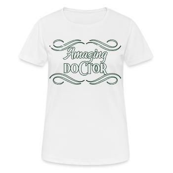 Arzt - Frauen T-Shirt atmungsaktiv - Weiß - Vorne - AI Model Female 172 dark (172cm)
