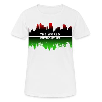 La planète terre - T-shirt respirant Femme - blanc - Devant - AI Model Female 172 dark (172cm)