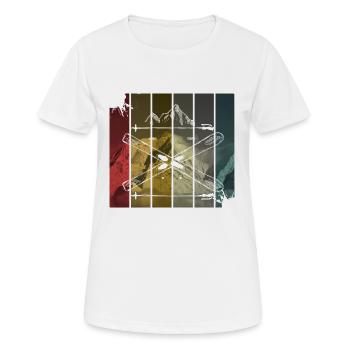 ski - T-shirt respirant Femme - blanc - Devant - AI Model Female 172 dark (172cm)