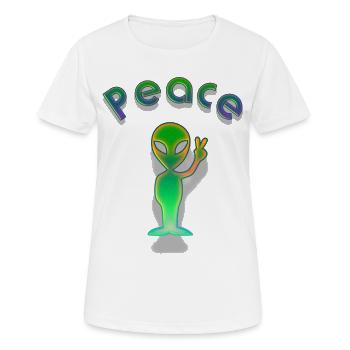 Étranger de la paix - T-shirt respirant Femme - blanc - Devant - AI Model Female 172 dark (172cm)