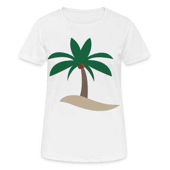 Palme - Frauen T-Shirt atmungsaktiv - Weiß - Vorne - AI Model Female 172 dark (172cm)