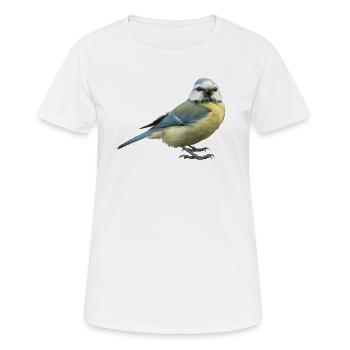 Vogel Blaumeise - Frauen T-Shirt atmungsaktiv - Weiß - Vorne - AI Model Female 172 dark (172cm)