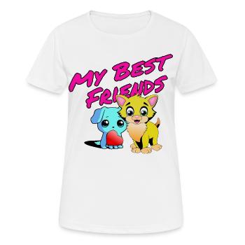 Meine Besten Freunde - Frauen T-Shirt atmungsaktiv - Weiß - Vorne - AI Model Female 172 dark (172cm)