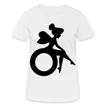 Image of fairy in a wheelchair # - Women's Breathable T-Shirt - white - Front - AI Model Female 172 dark (172cm)