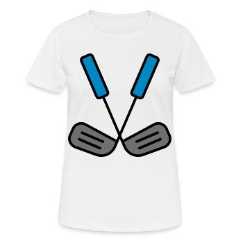 Golf clubs - Women's Breathable T-Shirt - white - Front - AI Model Female 172 dark (172cm)