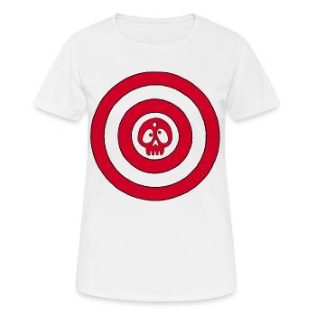 Target skull - Women's Breathable T-Shirt - white - Front - AI Model Female 172 dark (172cm)