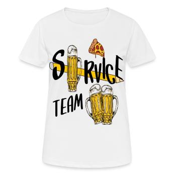 Service Team Bier - Frauen T-Shirt atmungsaktiv - Weiß - Vorne - AI Model Female 172 dark (172cm)