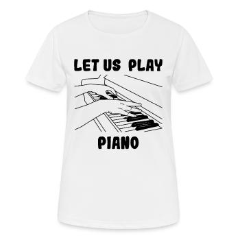 Pianiste - T-shirt respirant Femme - blanc - Devant - AI Model Female 172 dark (172cm)