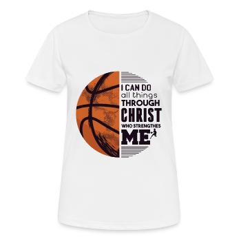 Basketball Faith - Women's Breathable T-Shirt - white - Front - AI Model Female 172 dark (172cm)