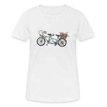 Flowers Tandem - Women's Breathable T-Shirt - white - Front - AI Model Female 172 dark (172cm)