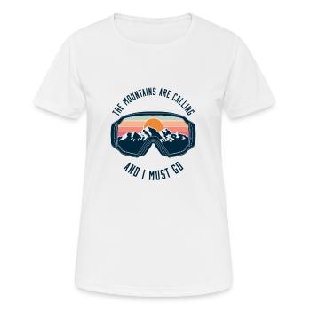 Lunettes de ski Ski de montagne - T-shirt respirant Femme - blanc - Devant - AI Model Female 172 dark (172cm)