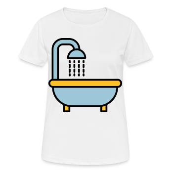 Badewanne - Frauen T-Shirt atmungsaktiv - Weiß - Vorne - AI Model Female 172 dark (172cm)