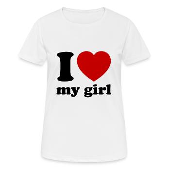 Petite amie - T-shirt respirant Femme - blanc - Devant - AI Model Female 172 dark (172cm)