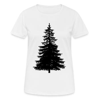 Fir Arbre Nature Ecologie Écologie Nature Conservation Nature Nature Nature Nature - T-shirt respirant Femme - blanc - Devant - AI Model Female 172 dark (172cm)