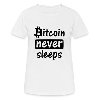 Bitcoin - Frauen T-Shirt atmungsaktiv - Weiß - Vorne - AI Model Female 172 dark (172cm)