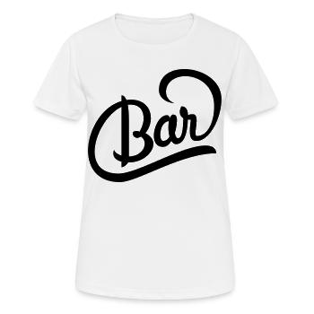 Great logo for a bar's drinks menu - Women's Breathable T-Shirt - white - Front - AI Model Female 172 dark (172cm)