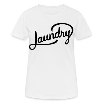 Funny lettering for laundry - Women's Breathable T-Shirt - white - Front - AI Model Female 172 dark (172cm)