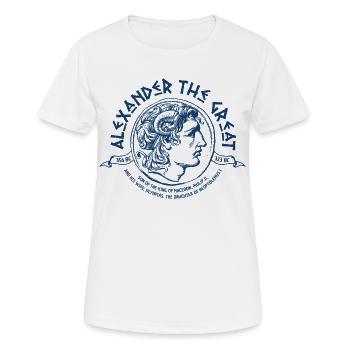 Alexander der große Mazedonien - Frauen T-Shirt atmungsaktiv - Weiß - Vorne - AI Model Female 172 dark (172cm)