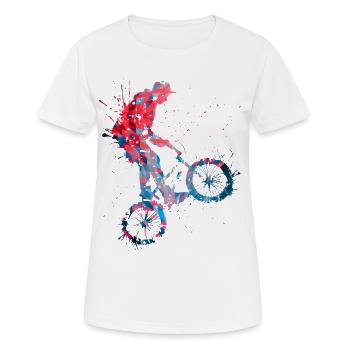 BMX / Bmx / bmx / Geschenkidee / Geburtstag - Frauen T-Shirt atmungsaktiv - Weiß - Vorne - AI Model Female 172 dark (172cm)