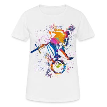 BMX / Bmx / bmx / Geschenkidee / Geburtstag - Frauen T-Shirt atmungsaktiv - Weiß - Vorne - AI Model Female 172 dark (172cm)