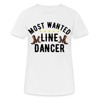 Most Wanted Line Dancer - Frauen T-Shirt atmungsaktiv - Weiß - Vorne - AI Model Female 172 dark (172cm)